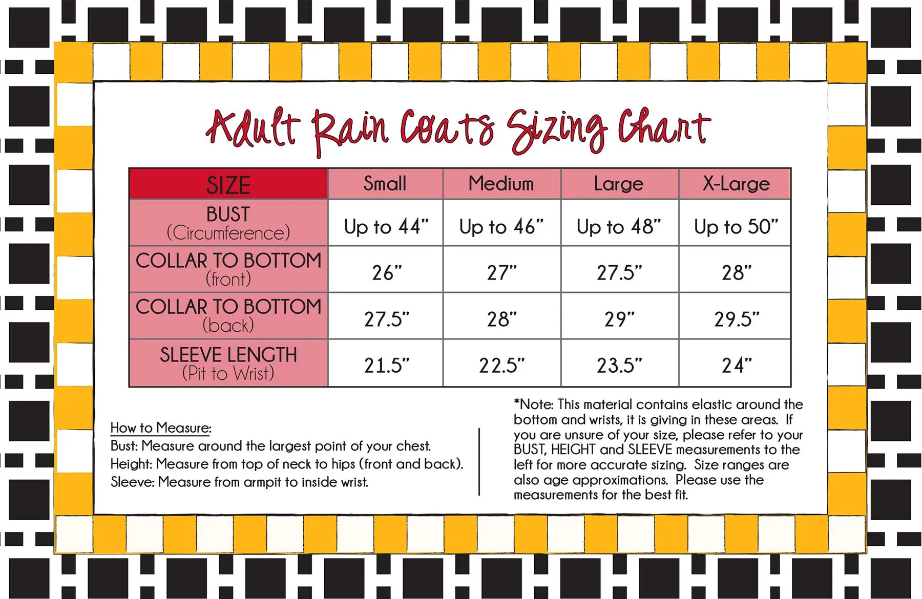 Adult Half-Zip Raincoats