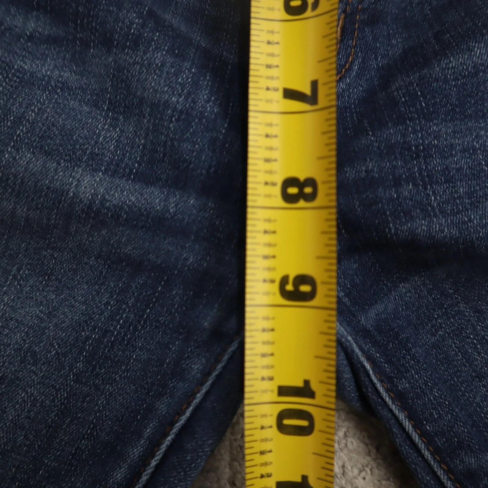 American Eagle Women Skinny Leg Jeans Denim Distressed Stretch Raw Hem Blue SZ 0