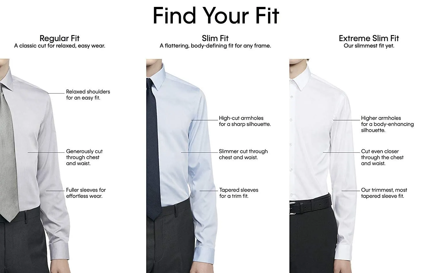 Calvin Klein Men's Dress Shirt Slim Fit Non Iron Herringbone Spread Collar, White, 15.5" Neck 32"-33" Sleeve