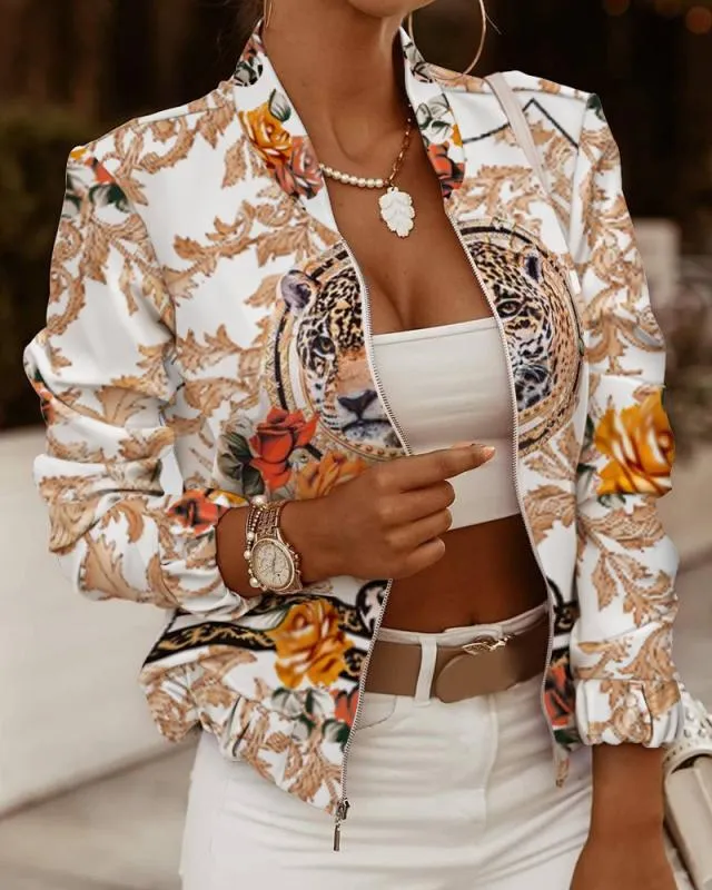 Charming Autumn Long Sleeve Zipper Small Coats