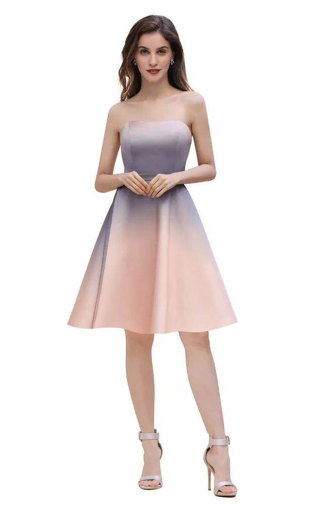 Charming Sweetheart Gradient aline Short Homecoming Dress