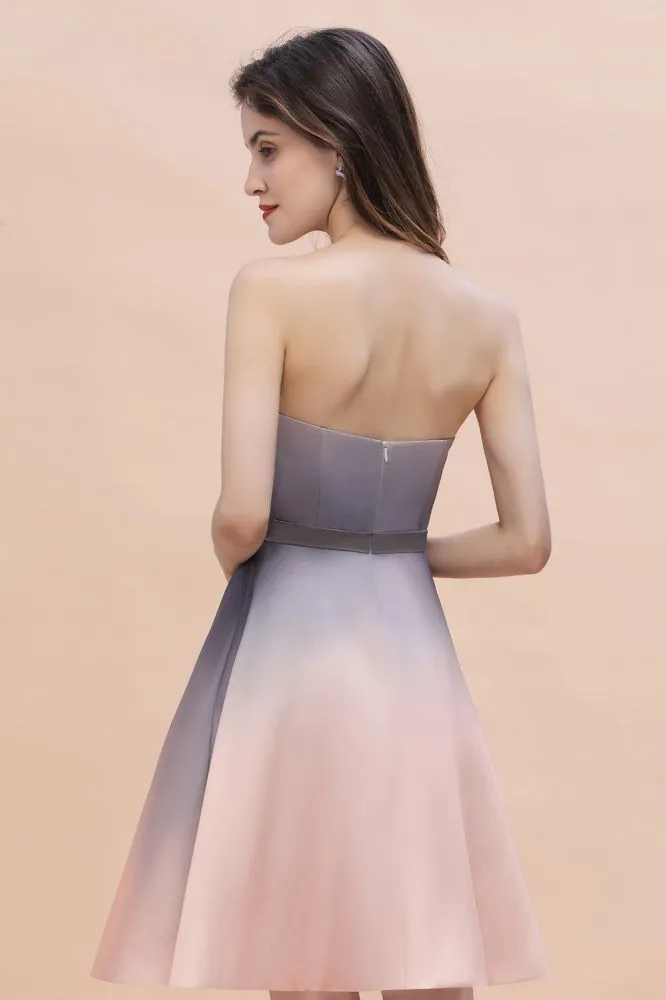 Charming Sweetheart Gradient aline Short Homecoming Dress