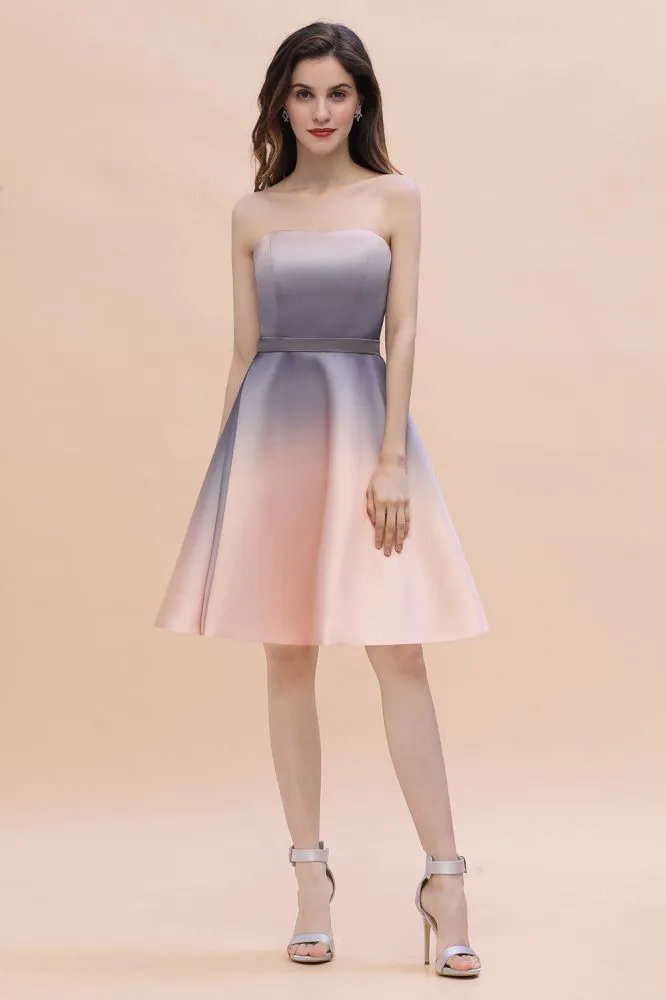 Charming Sweetheart Gradient aline Short Homecoming Dress