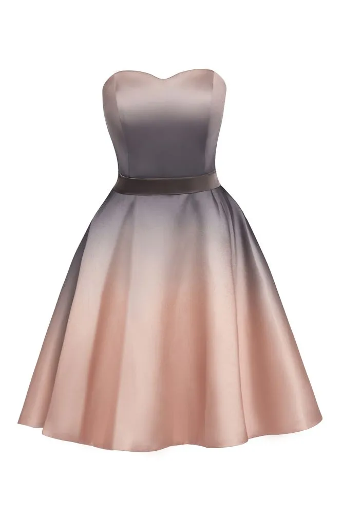 Charming Sweetheart Gradient aline Short Homecoming Dress