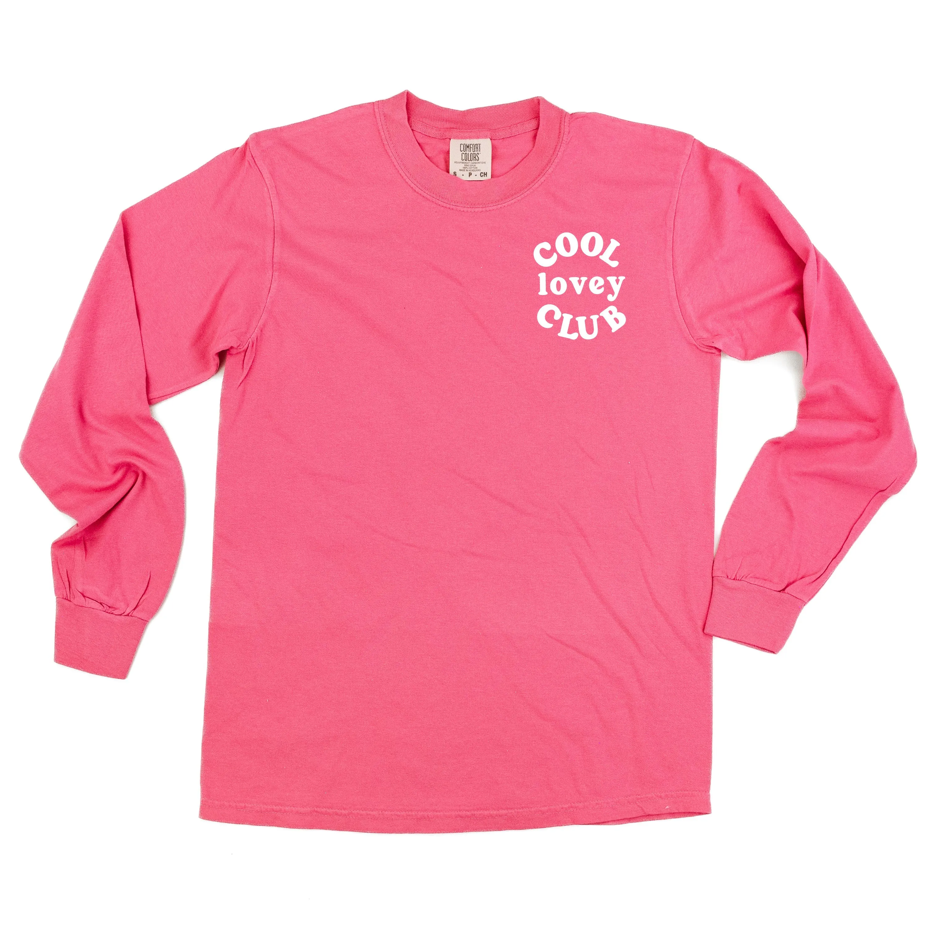 COOL Lovey CLUB - Pocket Design - LONG SLEEVE COMFORT COLORS TEE