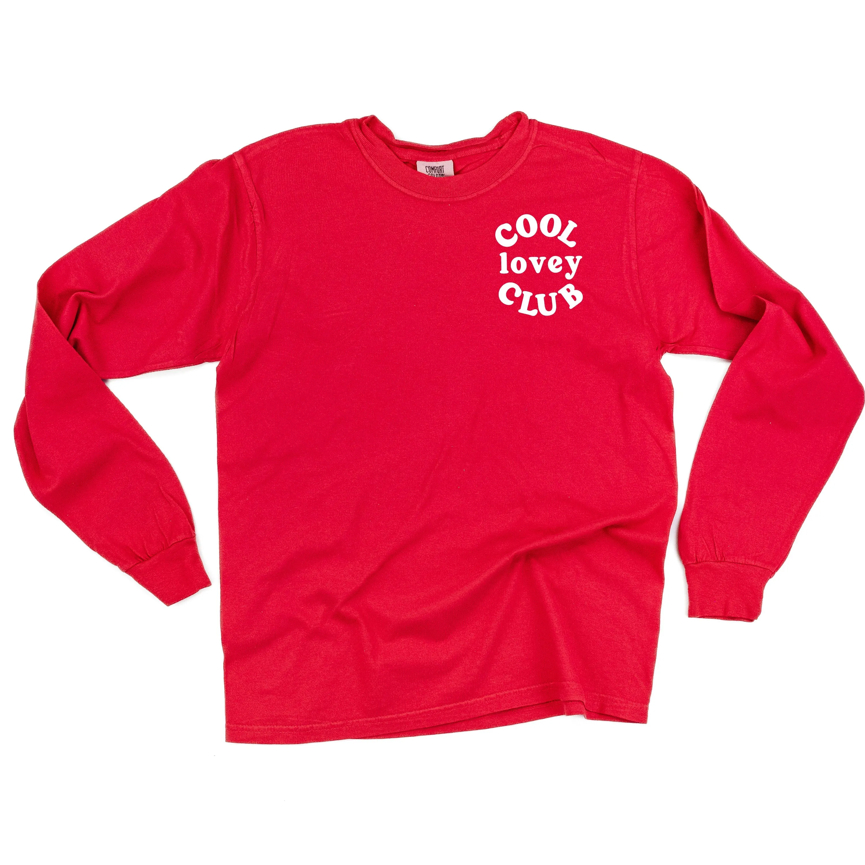 COOL Lovey CLUB - Pocket Design - LONG SLEEVE COMFORT COLORS TEE