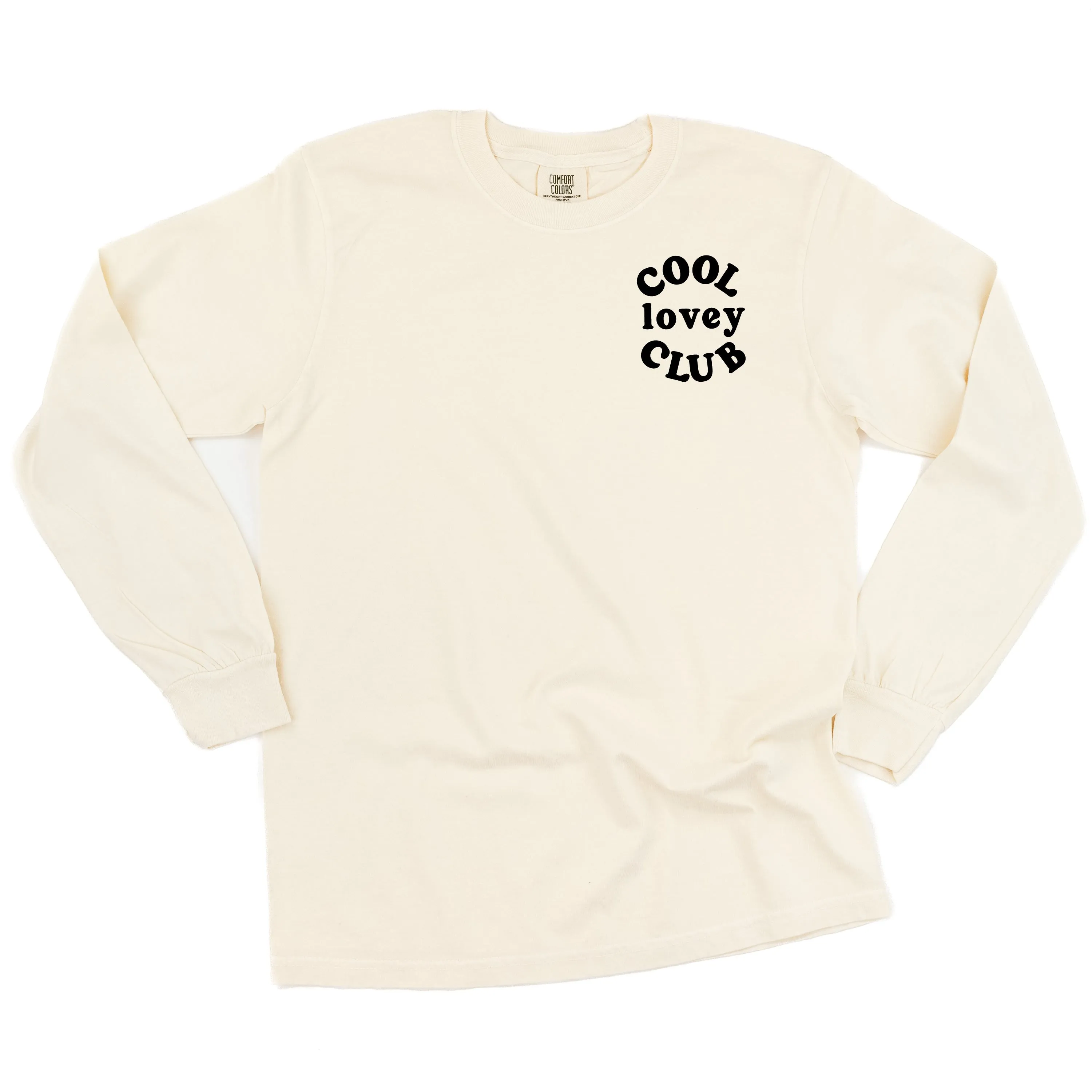 COOL Lovey CLUB - Pocket Design - LONG SLEEVE COMFORT COLORS TEE