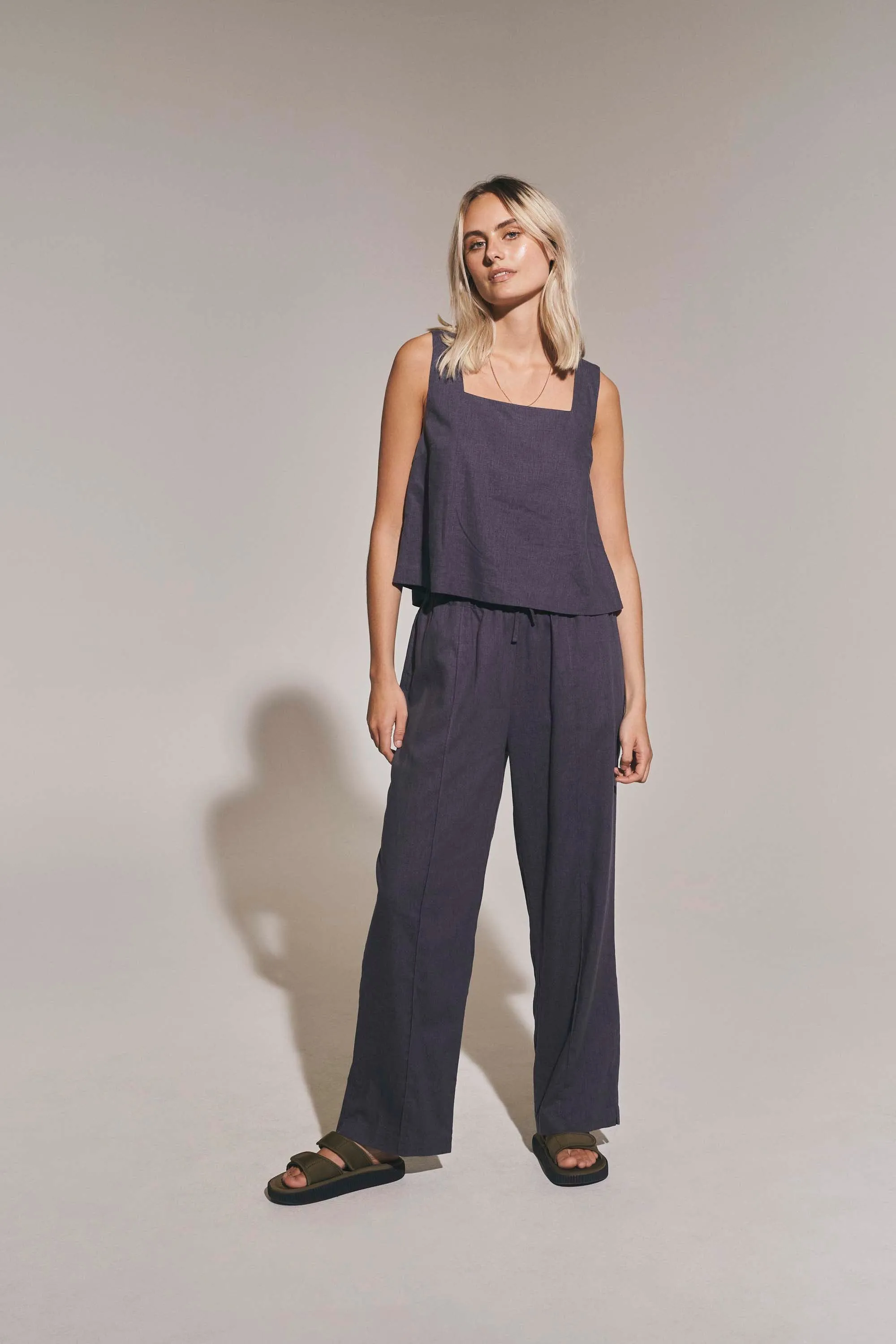 Esma pants - Dusty blue