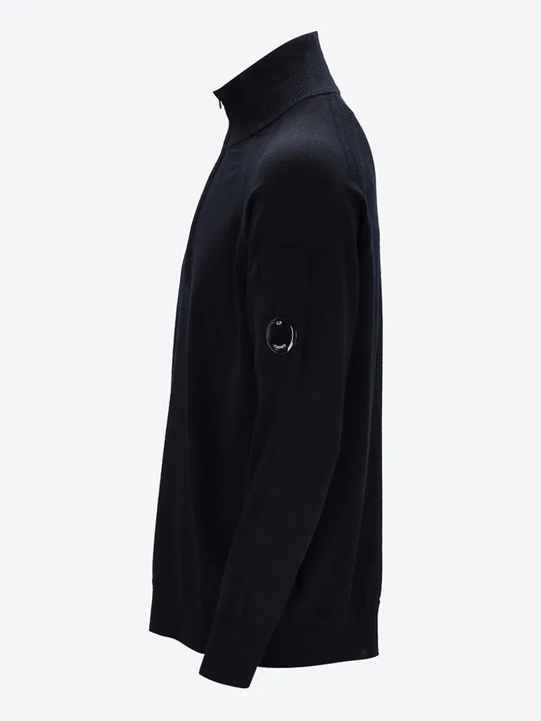 Extra fine Merino wool half zipped sweater