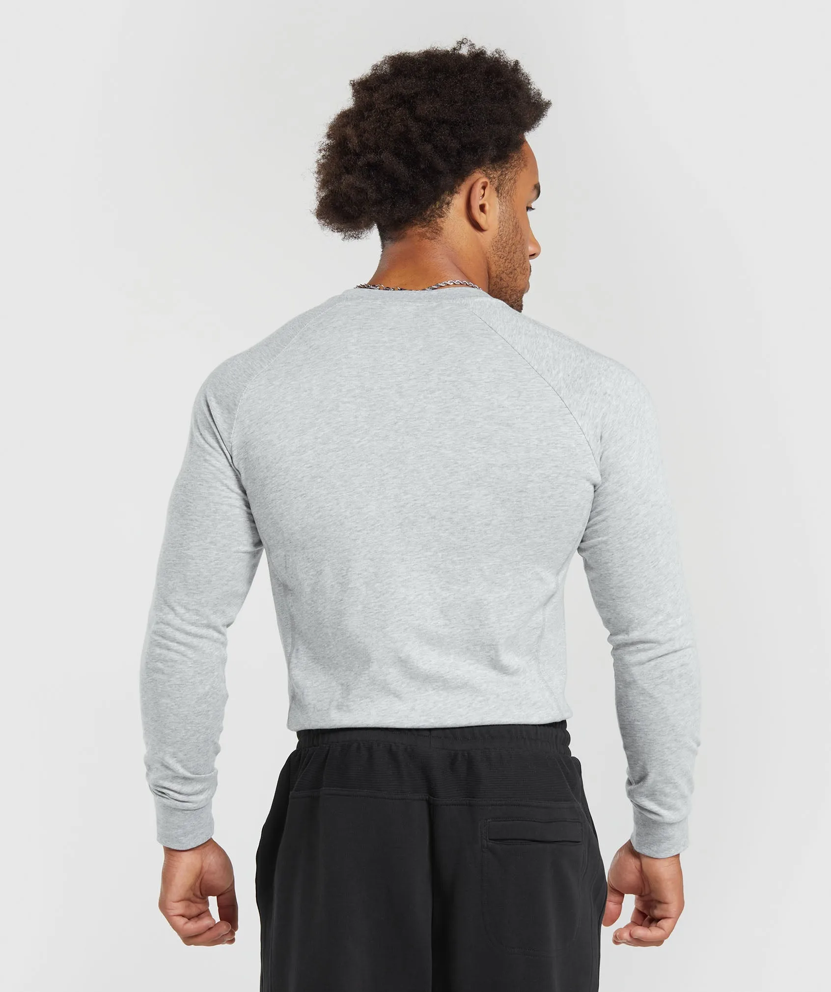 Gymshark Rest Day Essentials Henley - Light Grey Core Marl