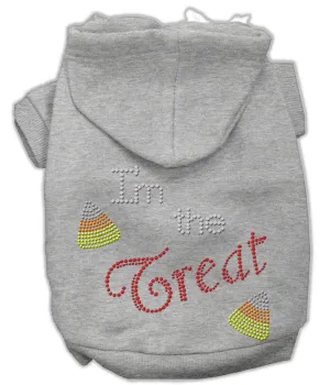 I'm The Treat Rhinestone Hoodies Grey Xl (16)