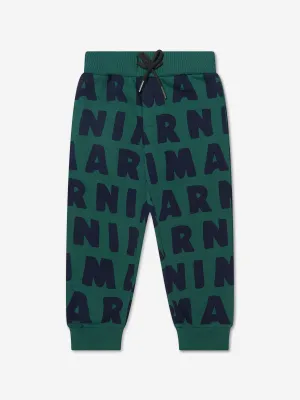 MARNI Boys All Over Logo Print Joggers