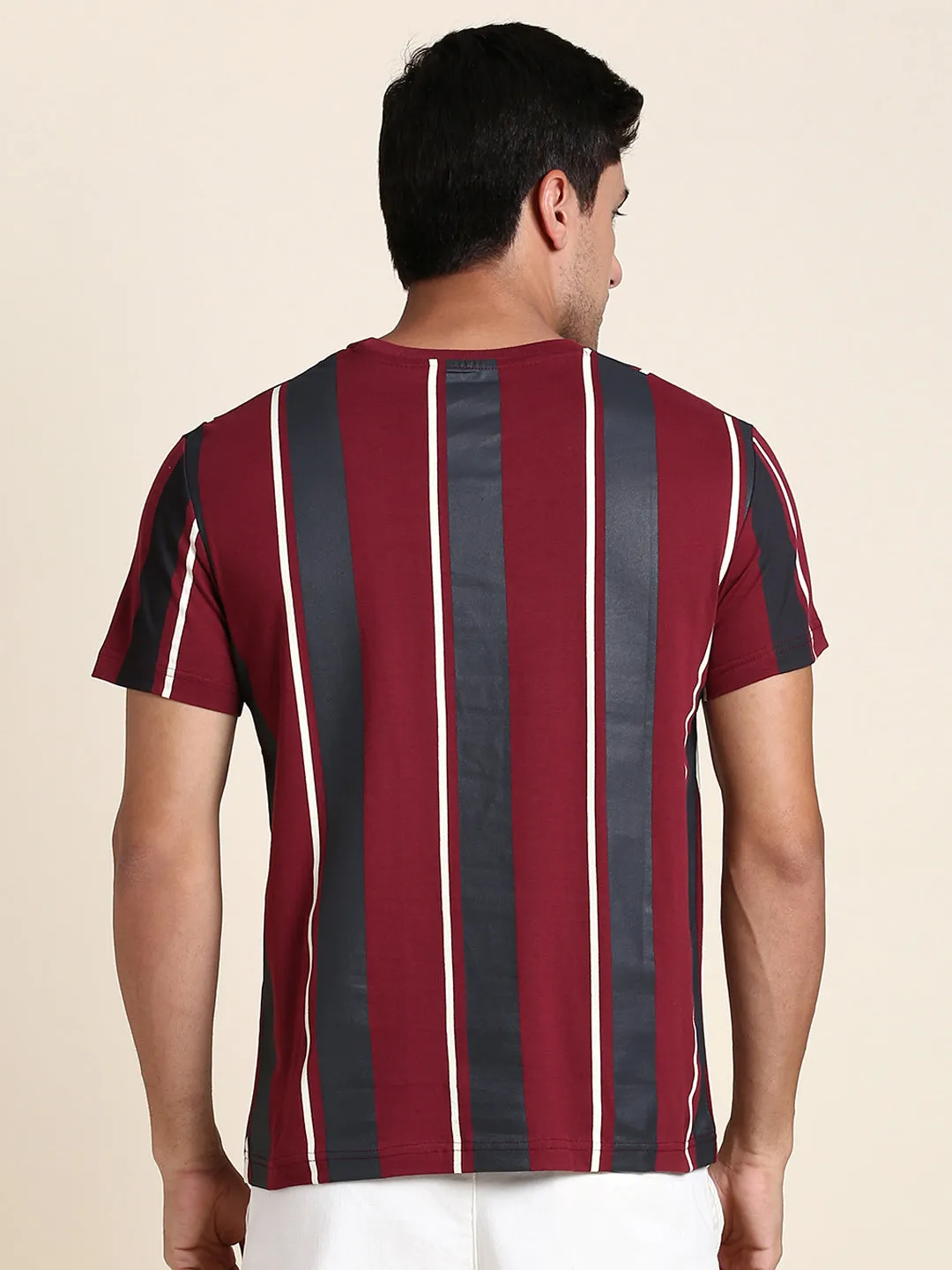 Men's Maroon Tshirts Wardrobe Essentials Soft And Stretchy Fabric