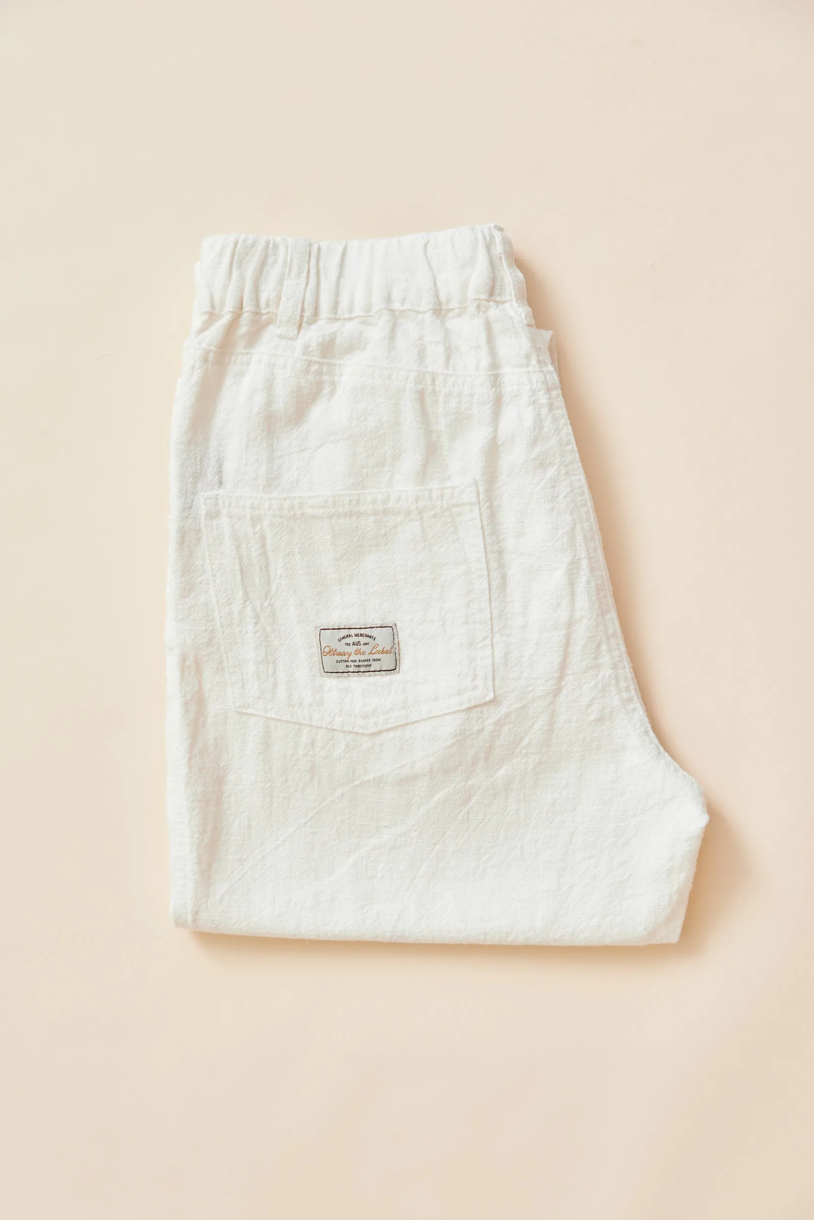 Miller - Textured Linen Pants - White