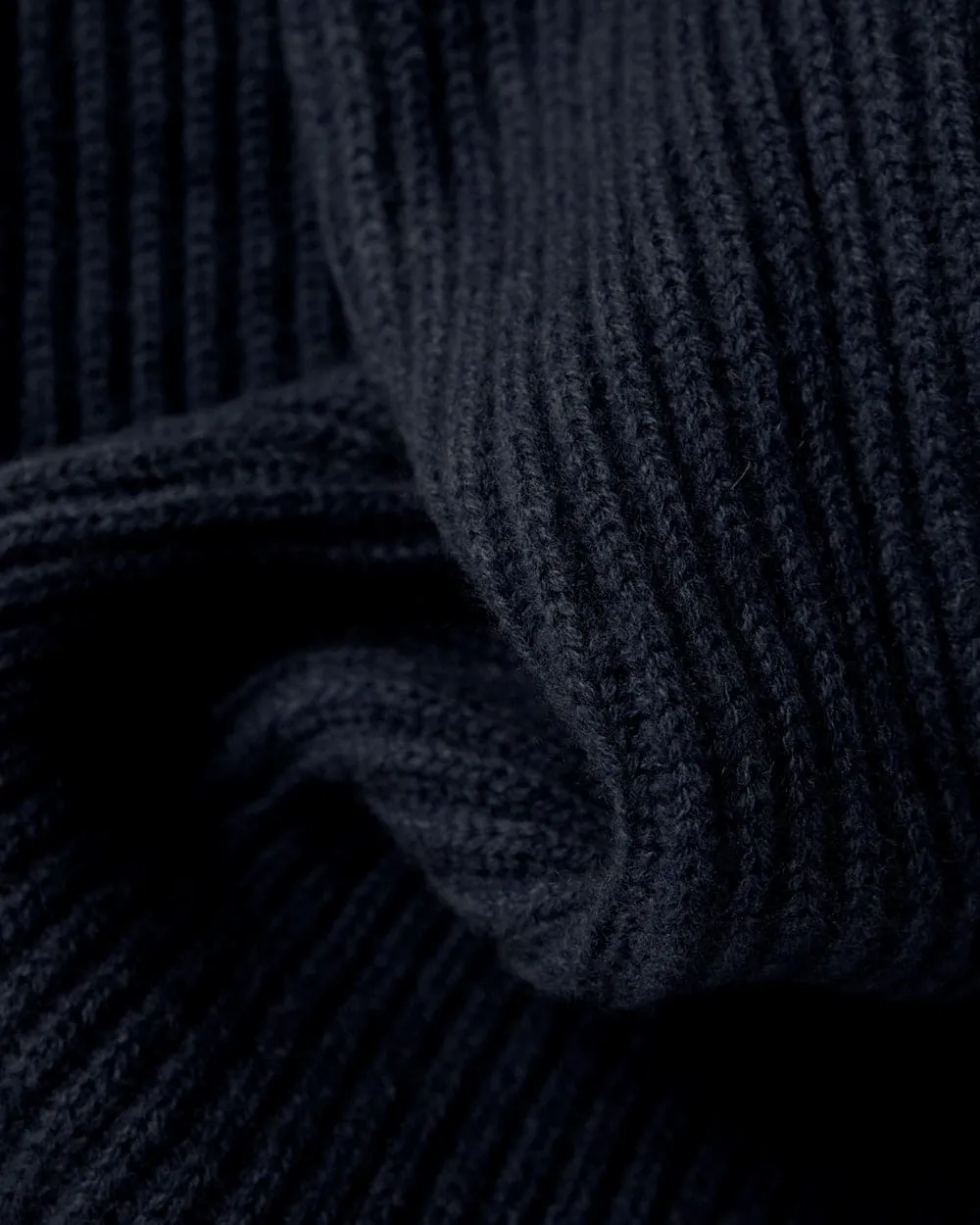 Navy Shawl Collar Lambswool Cardigan