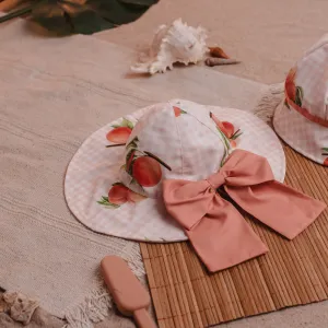 New In Meia Pata Girls Bow Peaches Sun Hat SS25