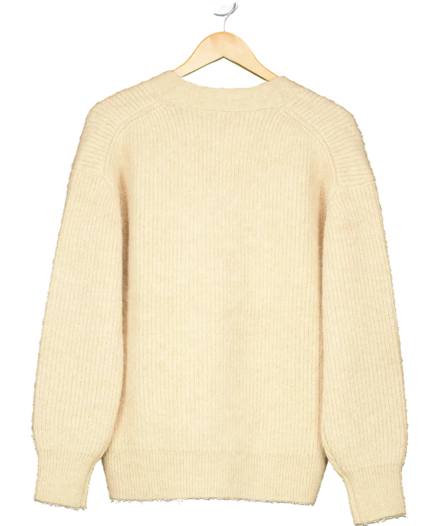 Oak   Fort Beige Wool Blend Oversized Cardigan UK S