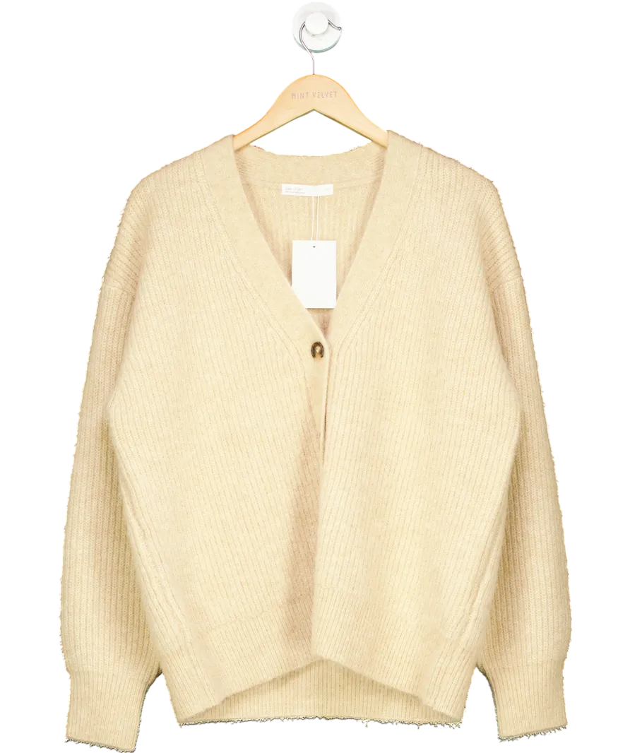 Oak   Fort Beige Wool Blend Oversized Cardigan UK S