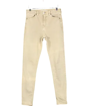 Topshop Beige Jamie High Rise Skinny Jeans W30