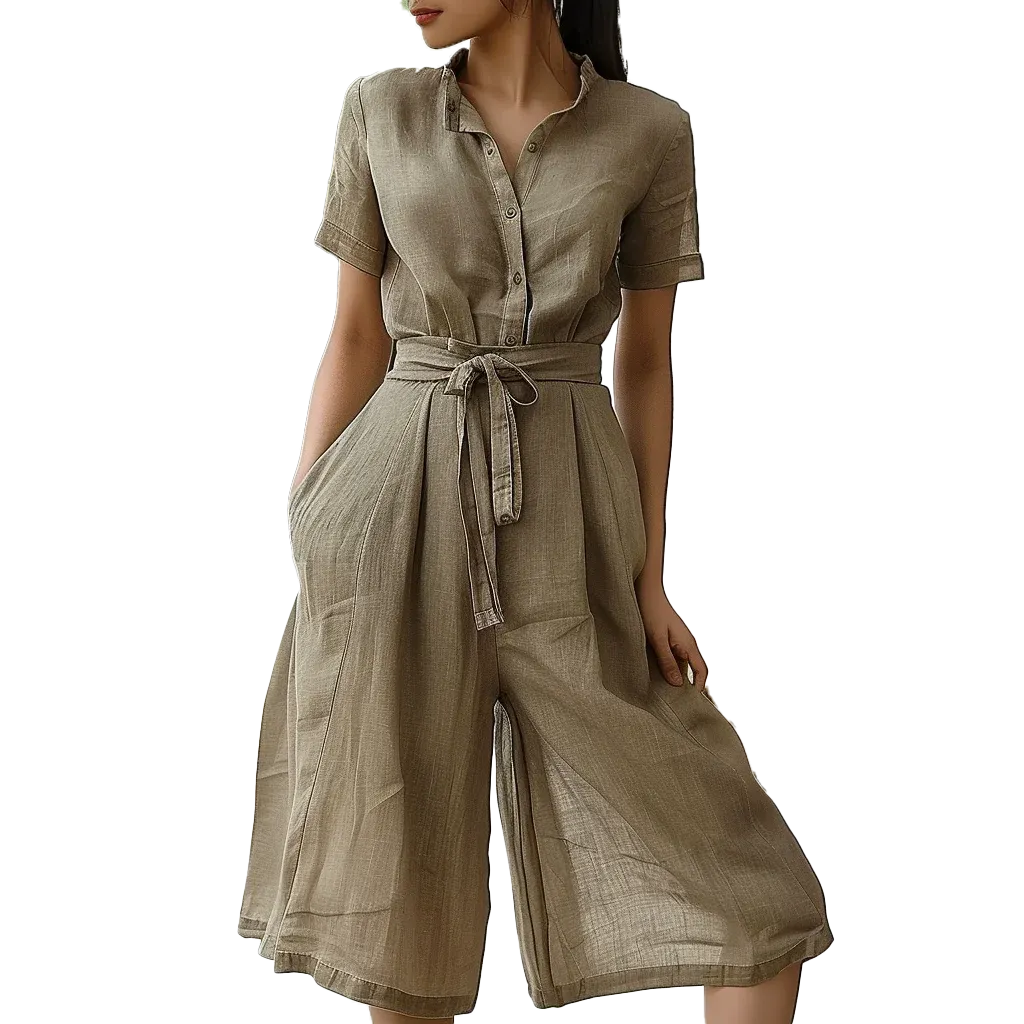 Women Linen Pants Set