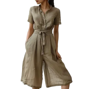 Women Linen Pants Set