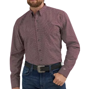 Wrangler Men's Cody Johnson Burgundy Diamond Shirt