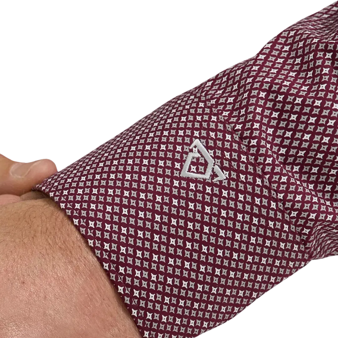 Wrangler Men's Cody Johnson Burgundy Diamond Shirt